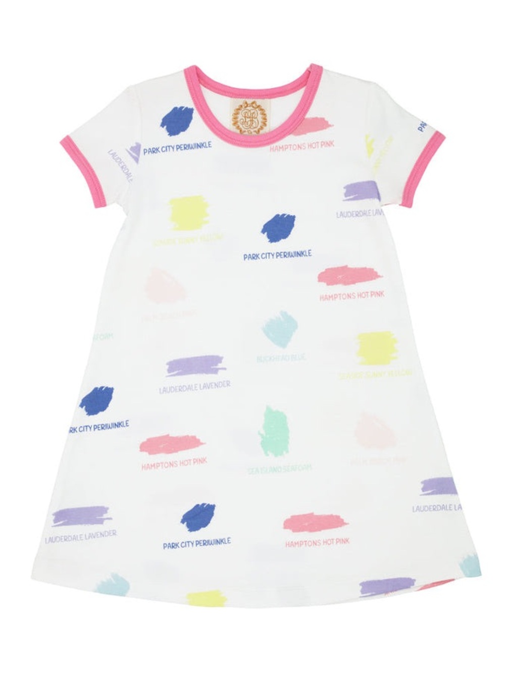 TBBC - POLLY PLAY DRESS - SIR PROPER'S PALETTE WITH HAMPTONS HOT PINK